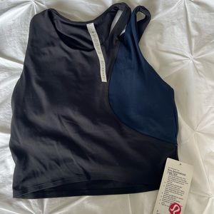 Lululemon Nulu Colour Block tank top sz 6
Black / True Navy